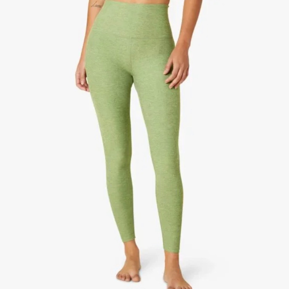 Light green beyond yoga high rise midi spacedye leggings